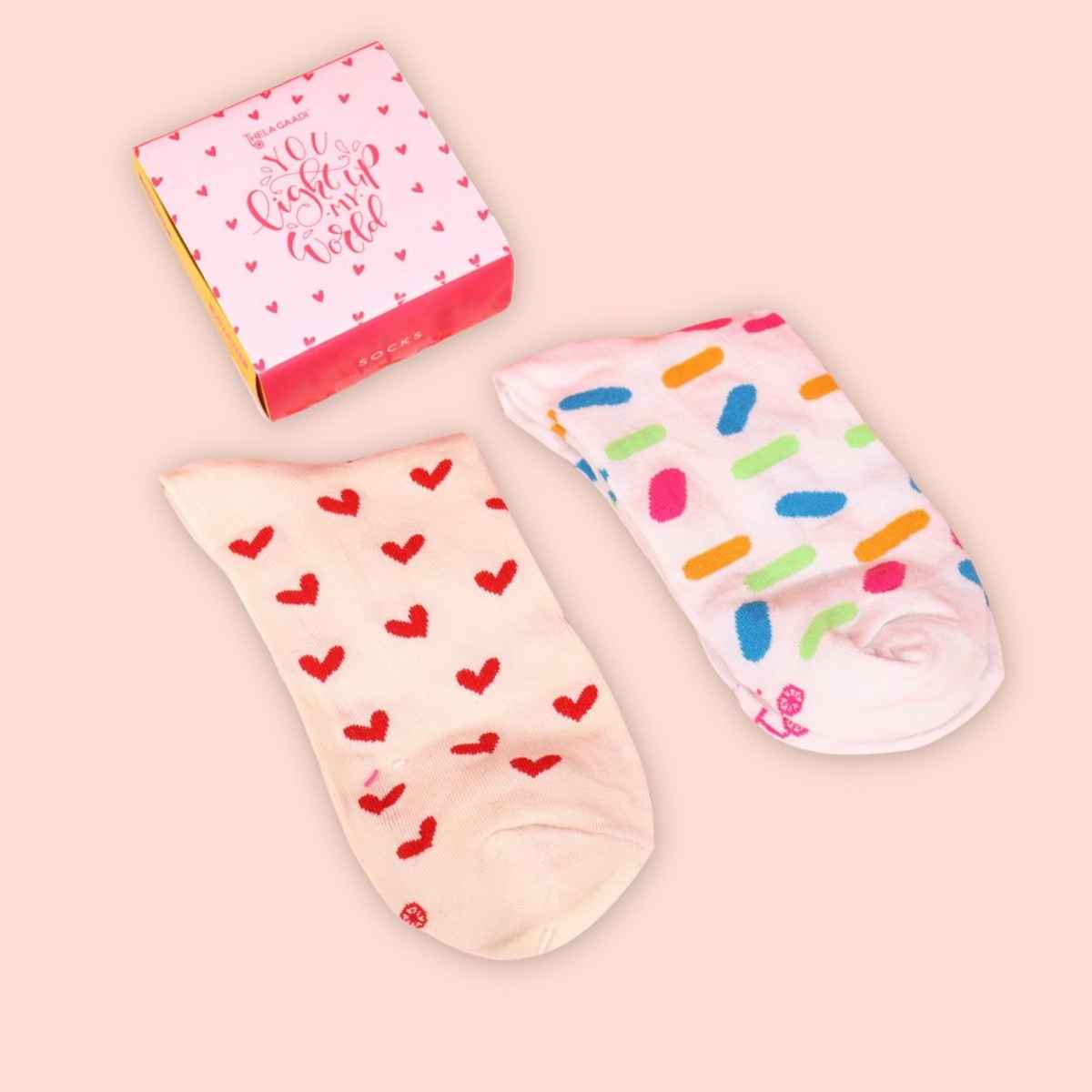 Thela Gaadi Unisex Patterned 78% Cotton, 17% Spandex, and 5% Elastic Ankle Socks | Assorted