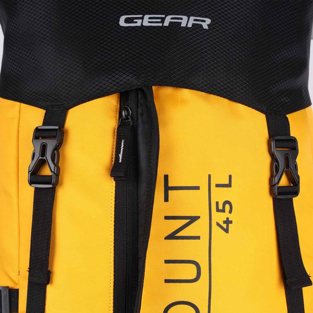 Gear Unisex Polyester 48 L Rucksack | Black and Yellow - M