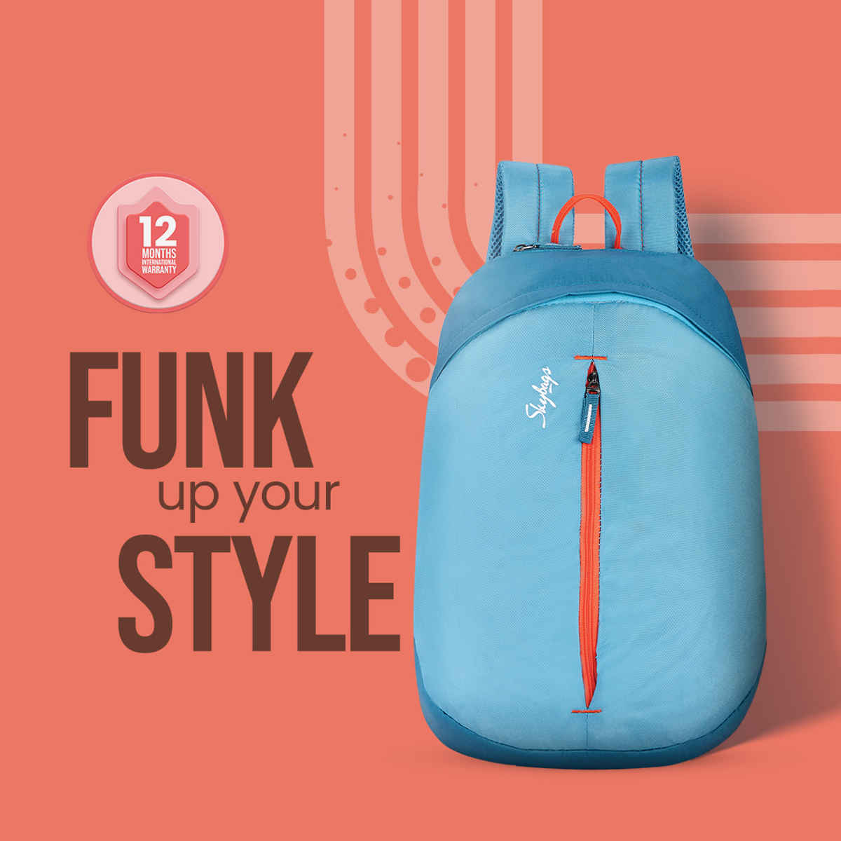 Skybags Unisex Polyester 17 L Backpack | Blue