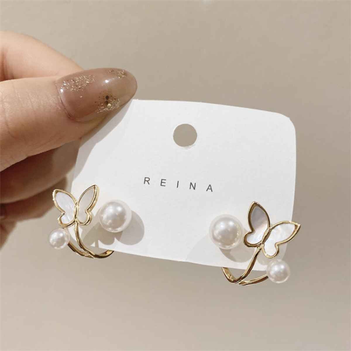 Beautynx Pearl Flutter Bloom Earrings | Gold | BNX-EAR-0032