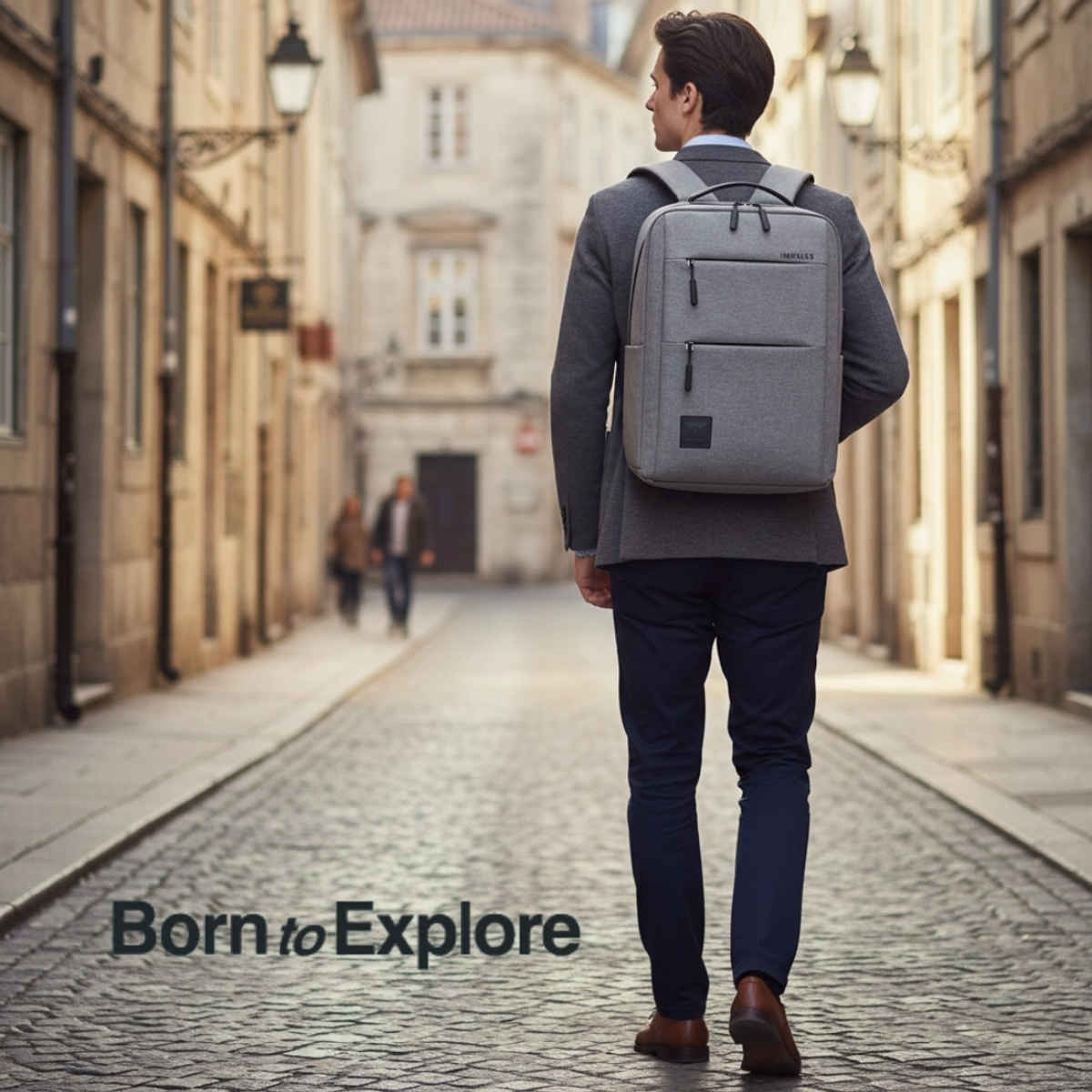 Impulse EmpowerElite II Slim Laptop Backpack with USB Charging | Grey - 25 L