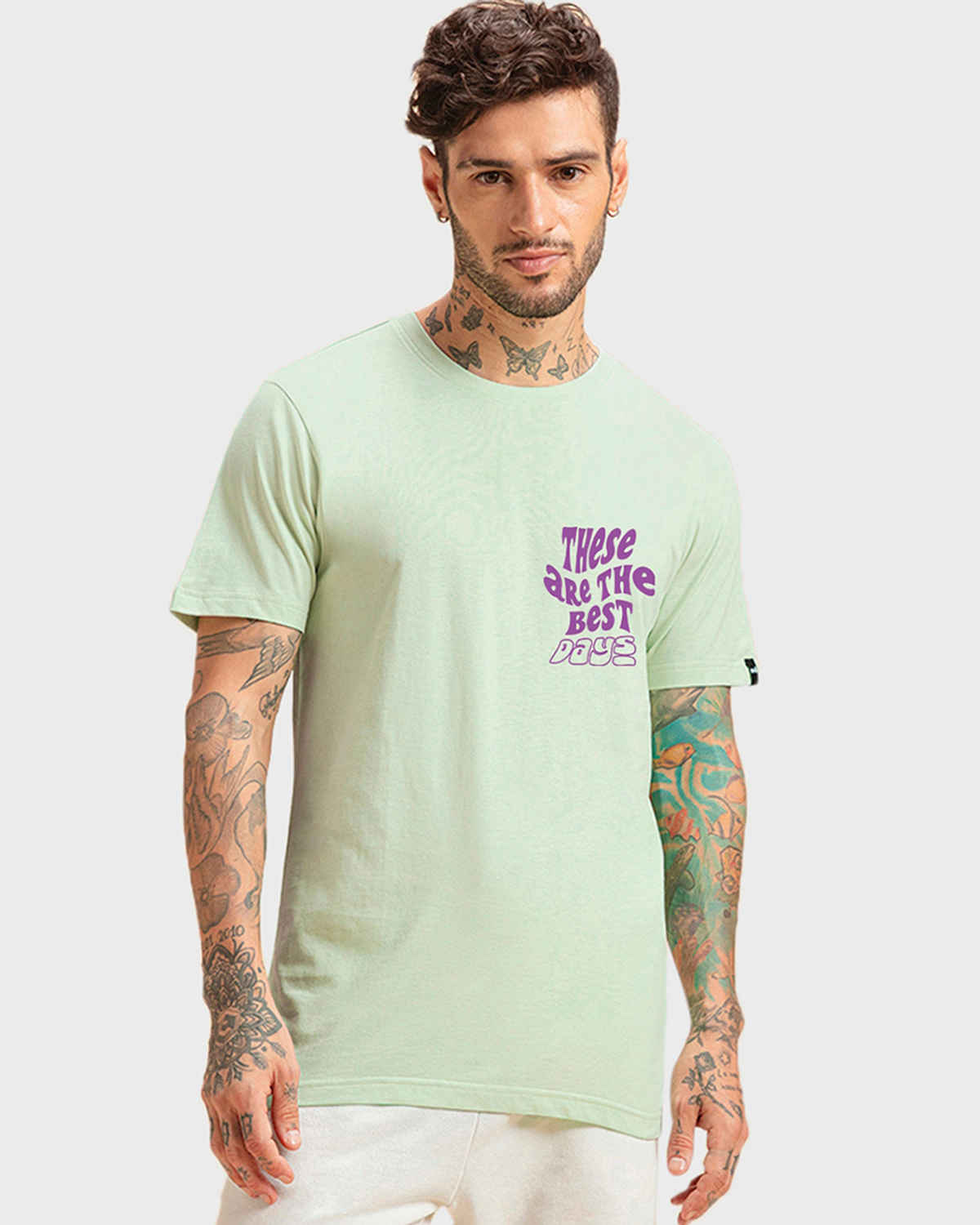 Bewakoof Official Minions Merchandise Men's Best Buds Graphic Printed T-shirt | Green - S