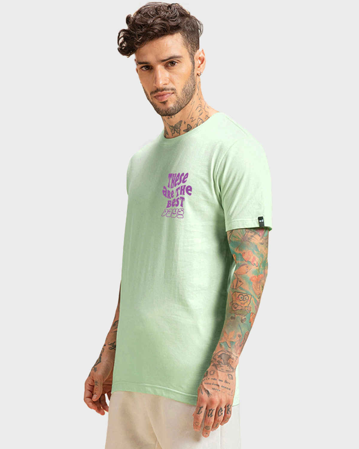 Bewakoof Official Minions Merchandise Men's Best Buds Graphic Printed T-shirt | Green - S