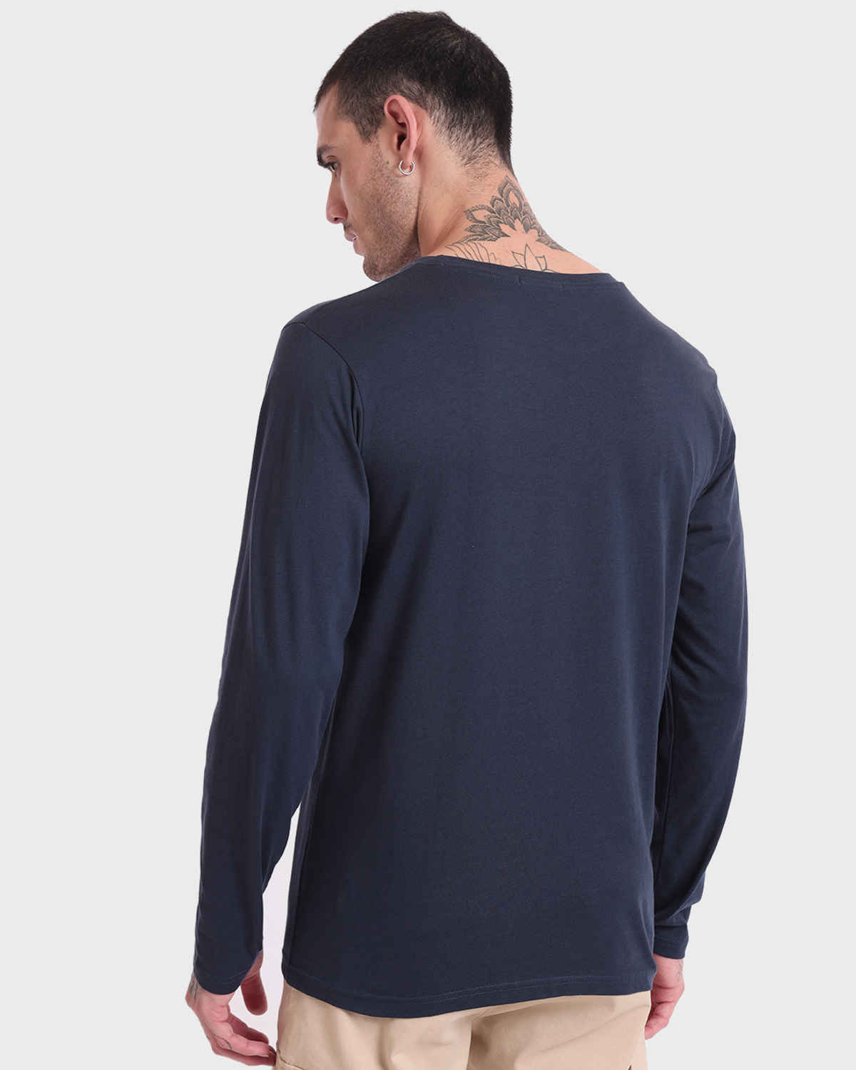 Bewakoof Round Neck Men's T-shirt | Blue - L