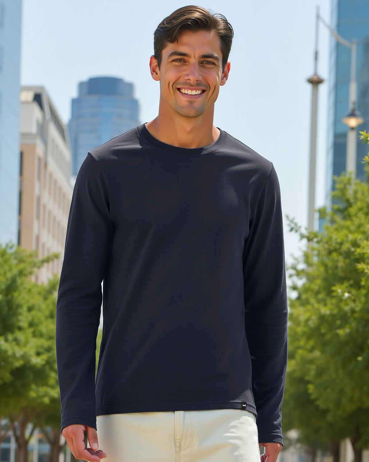 Bewakoof Round Neck Men's T-shirt | Blue - L