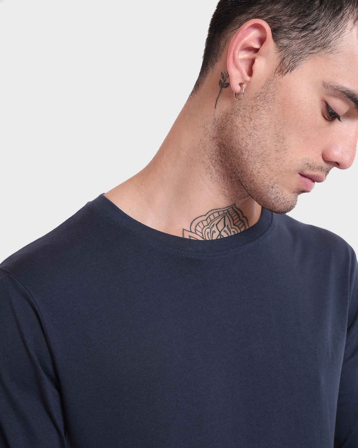 Bewakoof Round Neck Men's T-shirt | Blue - L