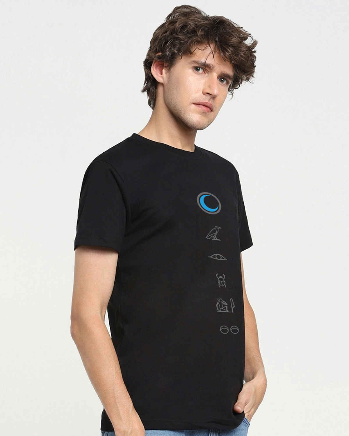 Bewakoof Official Marvel Merchandise Men's Marvel Moon Knight Graphic Printed T-shirt | Black | XL