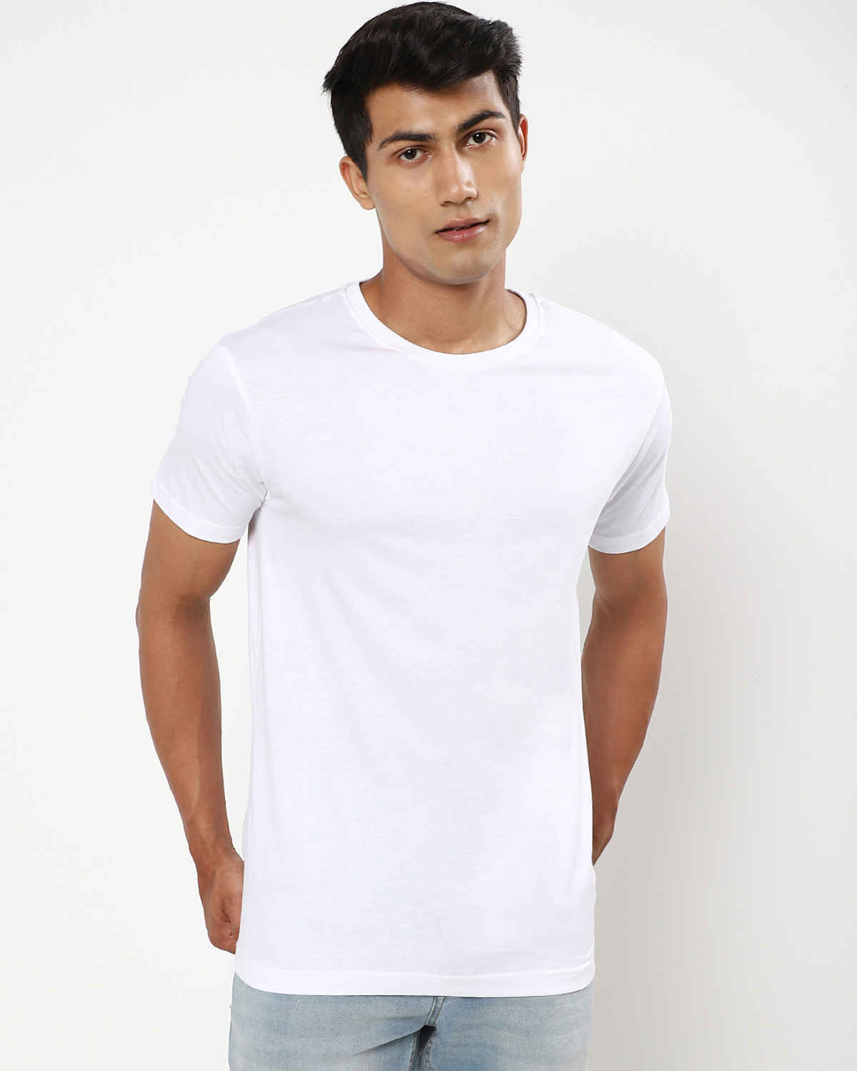 Mad Over Print Men's Cotton Blend T-shirt | White - L