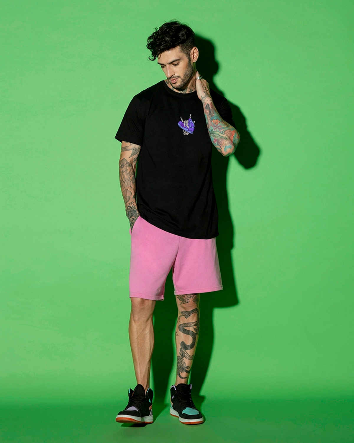 Bewakoof Men's Sneaker Gang Graphic Printed T-shirt | Black | L