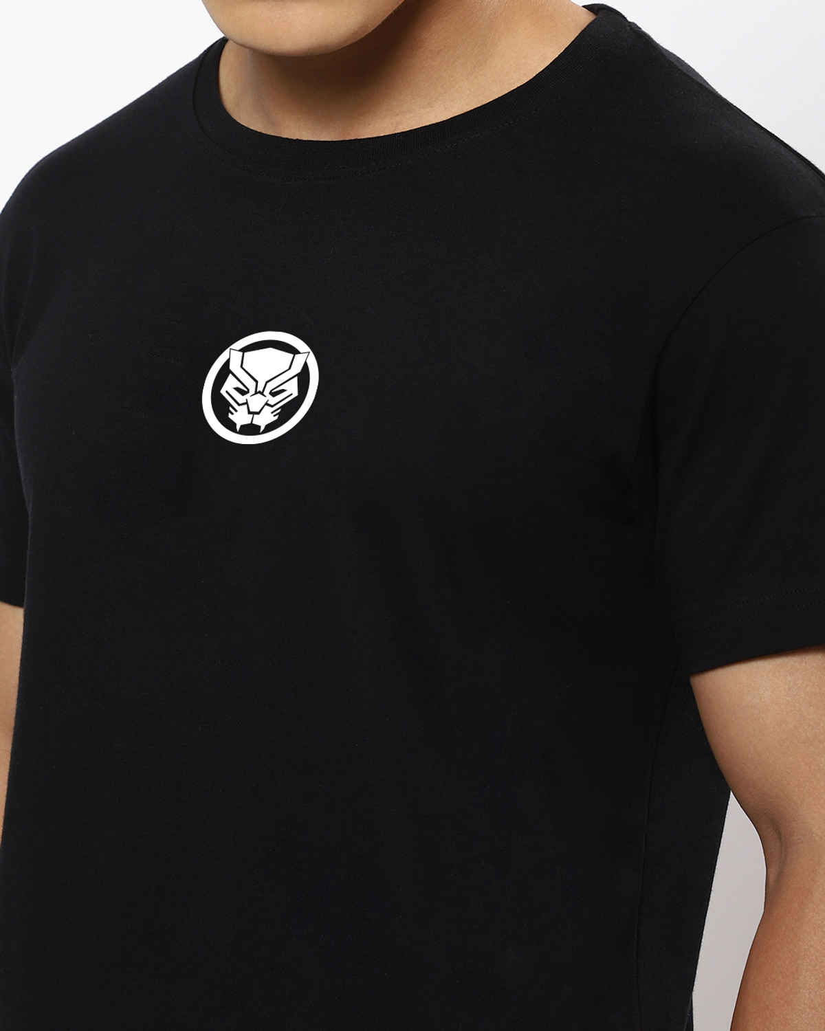 Bewakoof Marvel Merchandise Black Panther Men's The King Graphic Printed T-shirt | Black - M