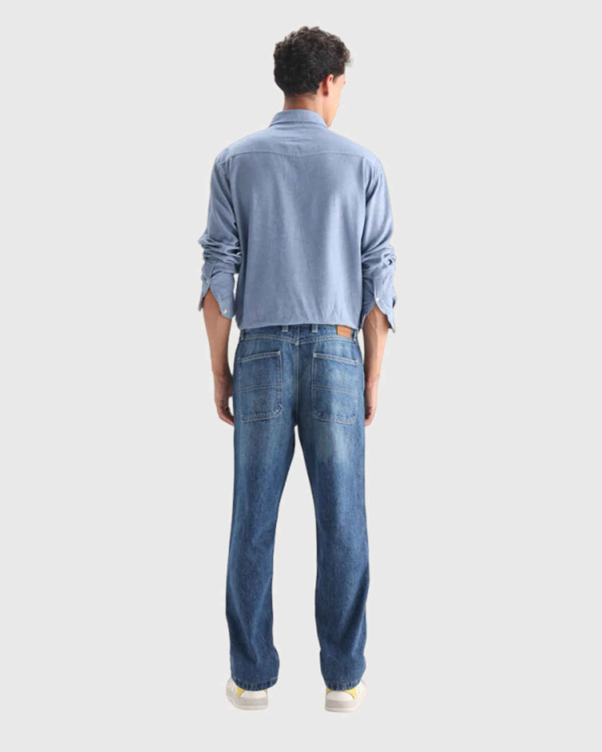 FTX Men Solid Denim Regular Fit Blue Jeans | 30
