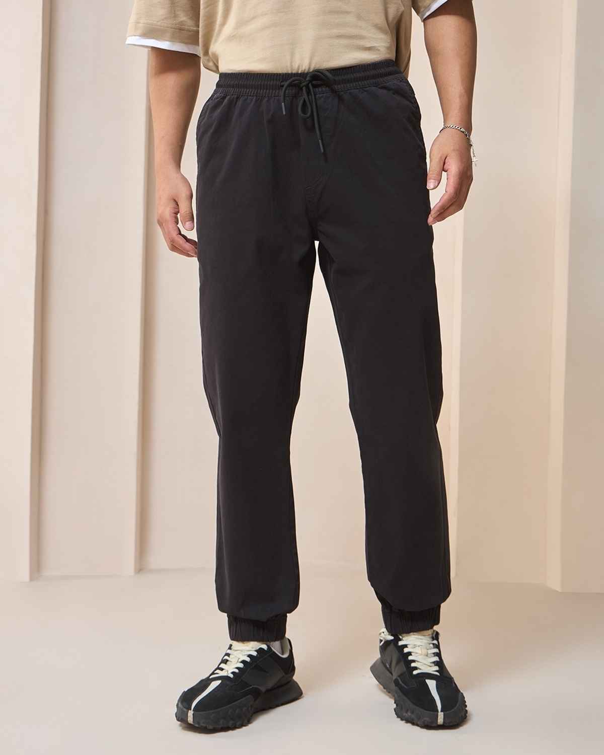 Bewakoof Joggers for Men | Black - 38