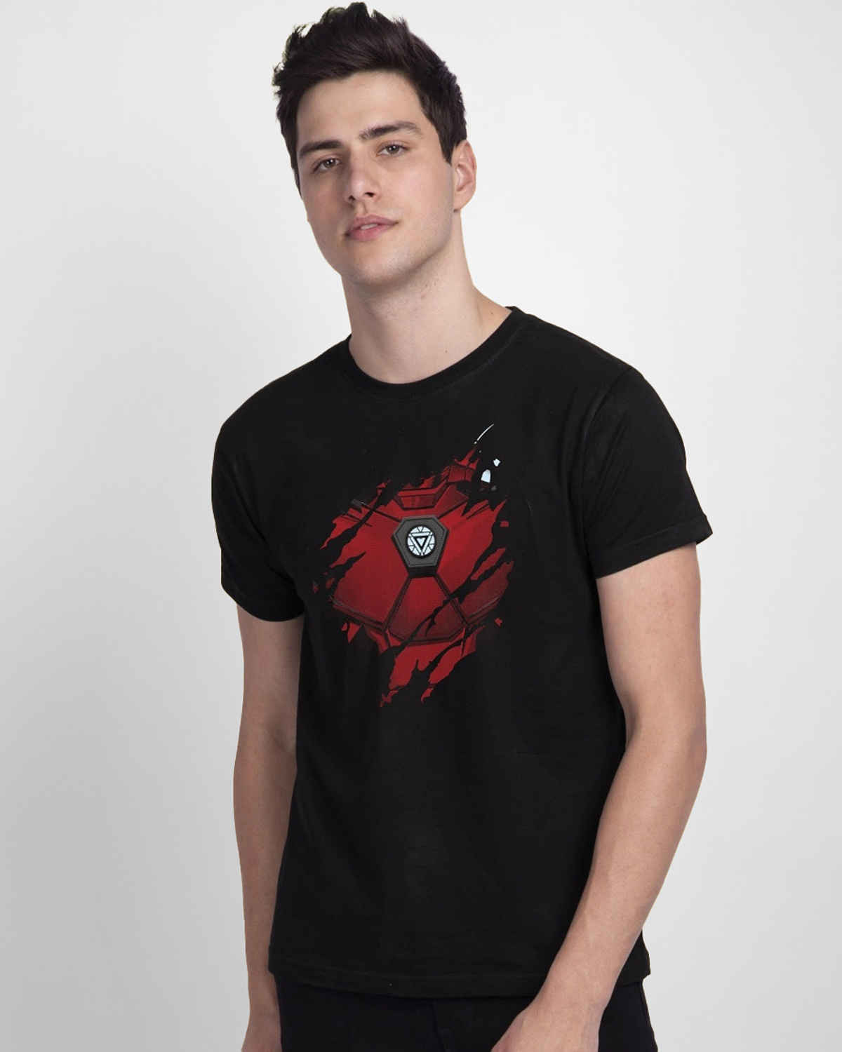 Bewakoof Marvel Merchandise Men's Iron Man Of War Graphic Printed T-shirt | Black - M