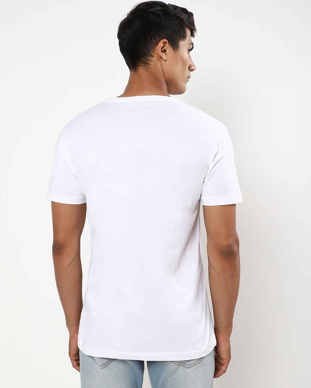 Mad Over Print Men's Cotton Blend T-shirt | White - L