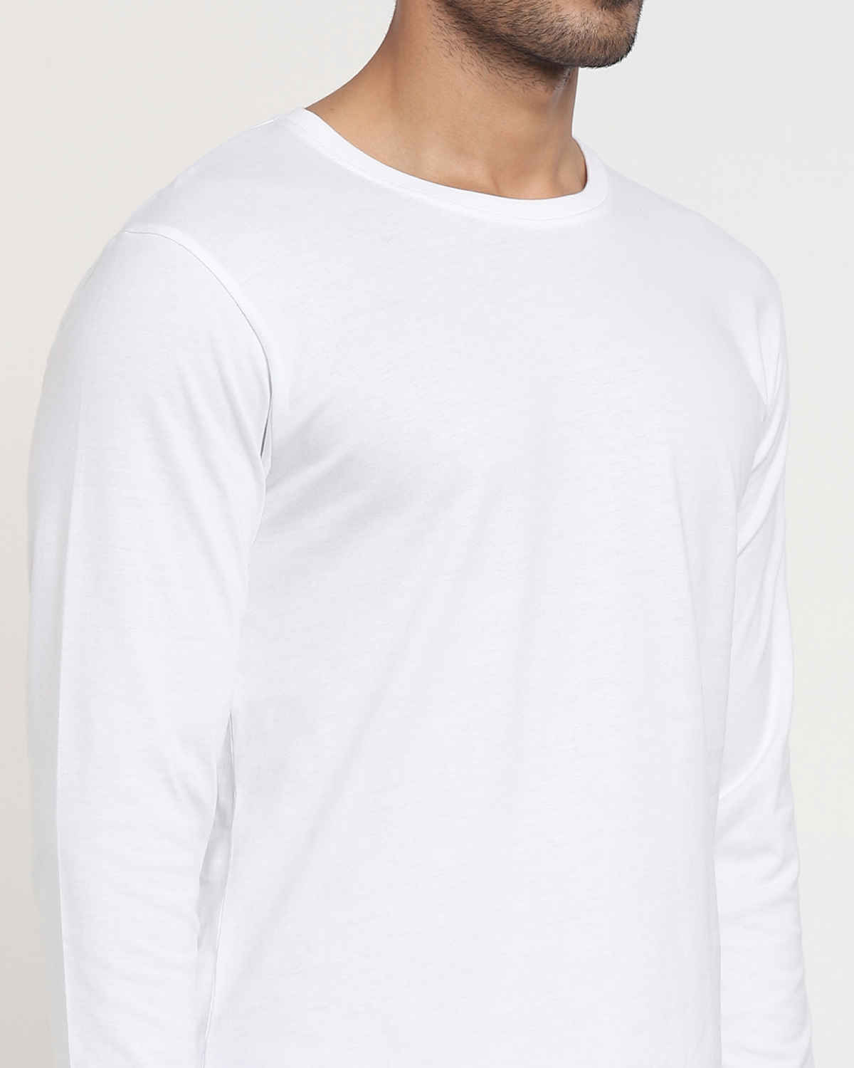 Bewakoof Round Neck Men's Solid T-Shirt | White | 3XL