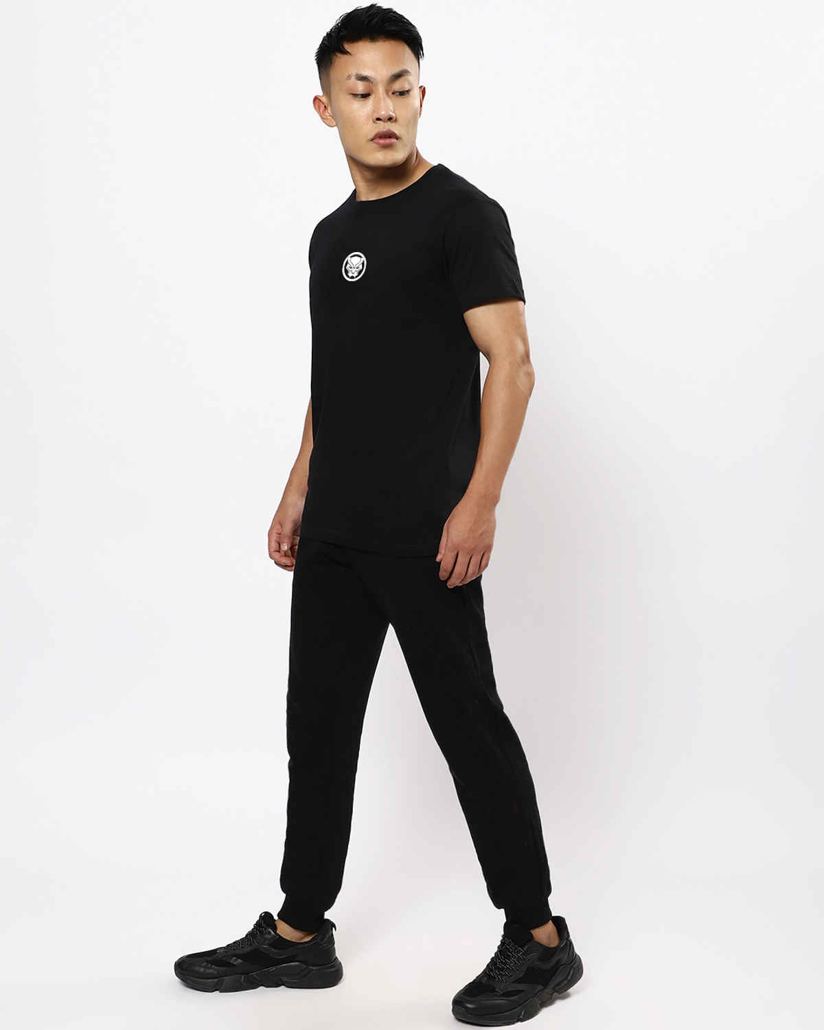 Bewakoof Marvel Merchandise Black Panther Men's The King Graphic Printed T-shirt | Black - M