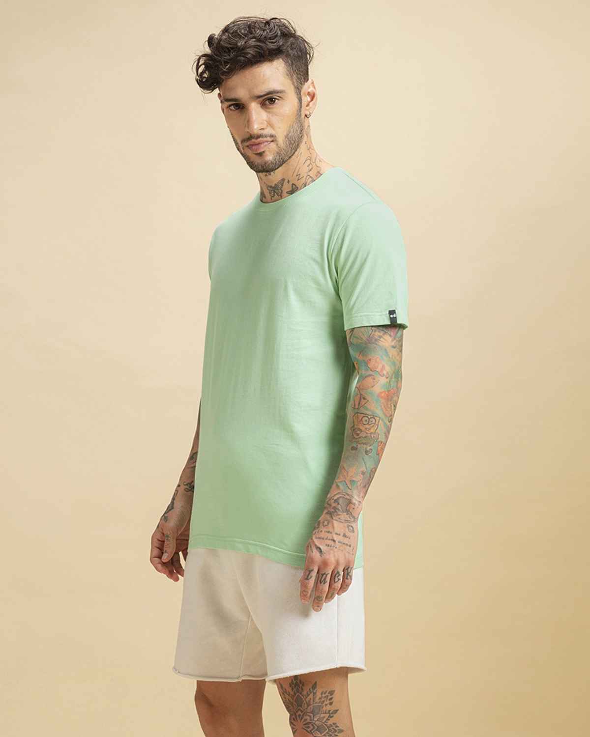 Bewakoof Round Neck Men's T-shirt | Green - 3XL