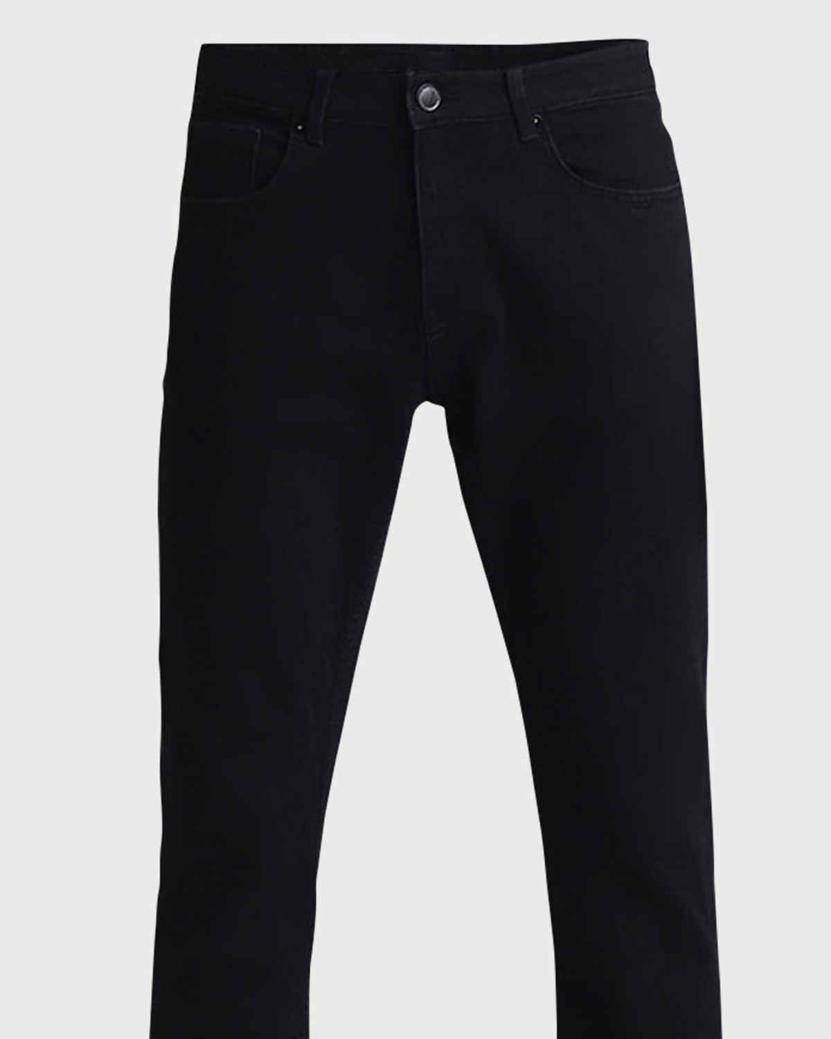 FTX Men Solid Denim Slim Fit Black Jeans | 30