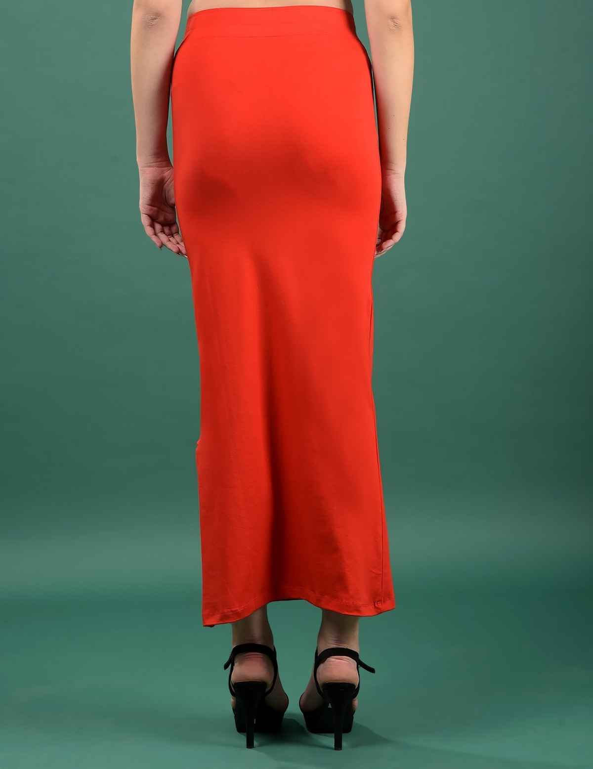 Dollar Missy Women's Cotton Four Way Stretchable Shapewear for Saree | Red