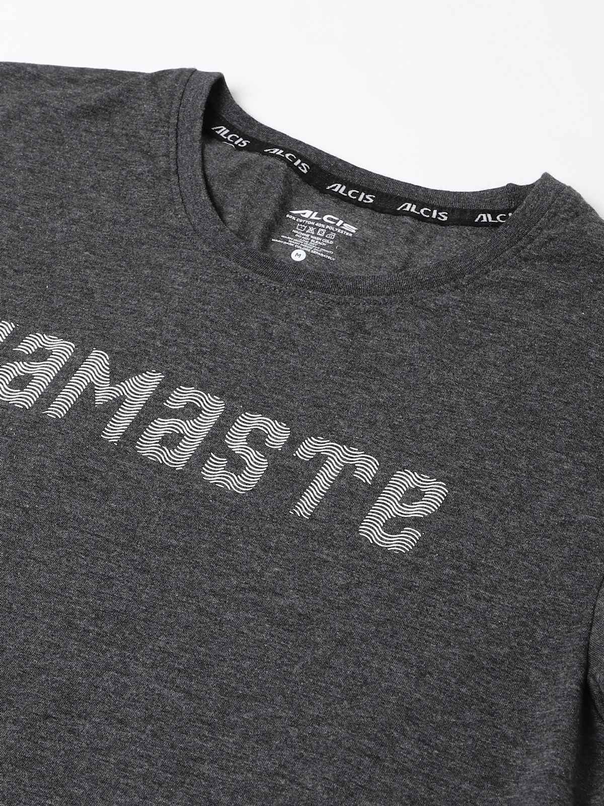 Alcis Men's Round Neck T-shirt | Charcoal - XL