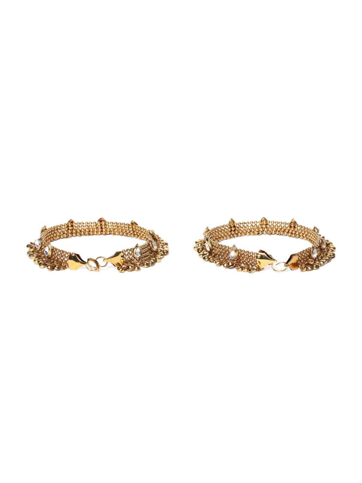 YouBella Gold Plated Copper Strand Stylish Party Wear Anklets for Women & Girls (YBANK_60001)