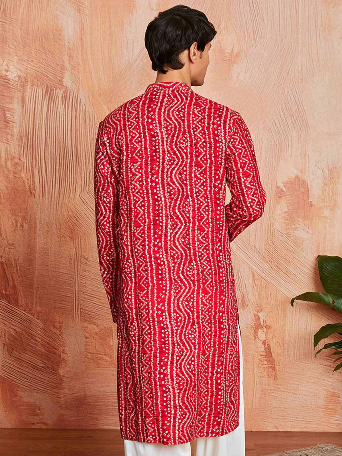 Vastramay Men's Rayon Kurta for Eid | Red - M