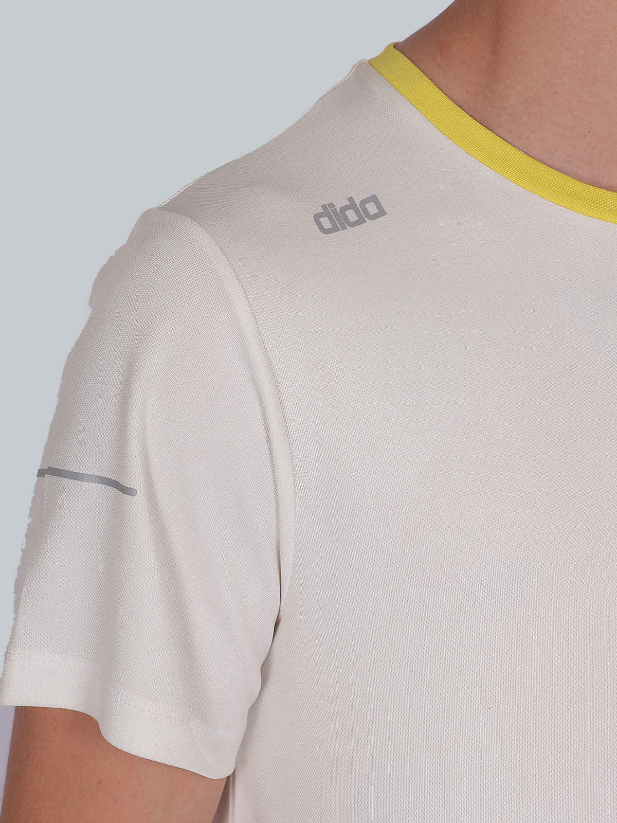Dida Men's Sports T-shirt | Regular Comfortable Stretchable Dry-Fit | White - XL