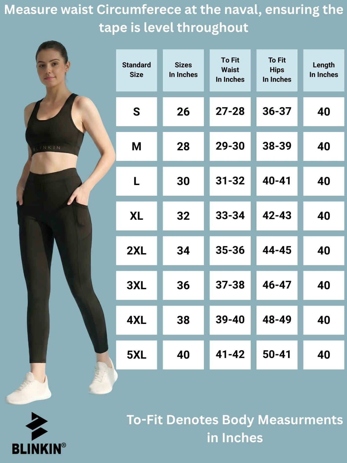 Blinkin Women's Gym Pants & Tights - Black | Workout | With Side Pockets | XXl