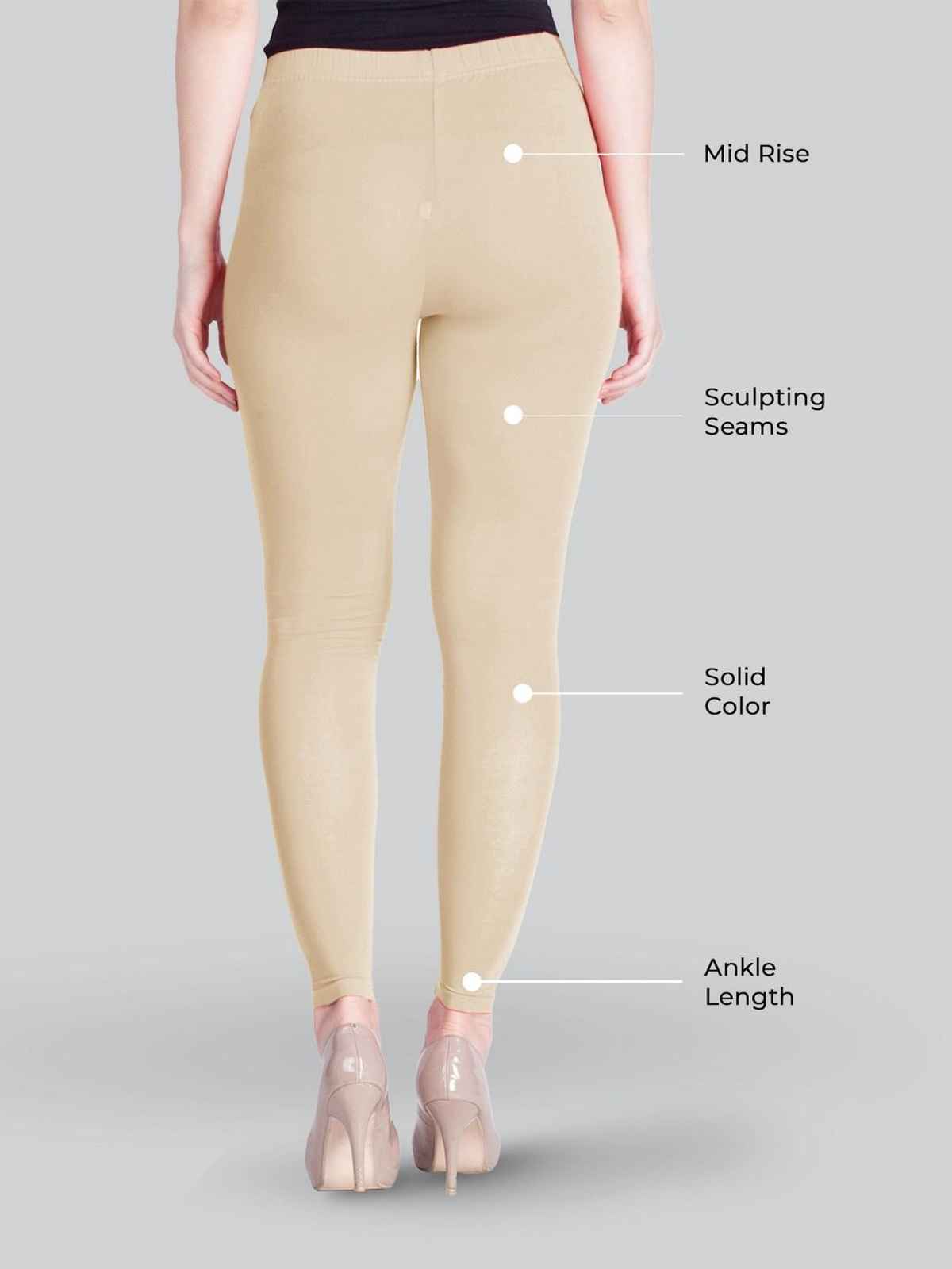 Lyra Women's Leggings Ankle Length | Cotton and Lycra - Free Size