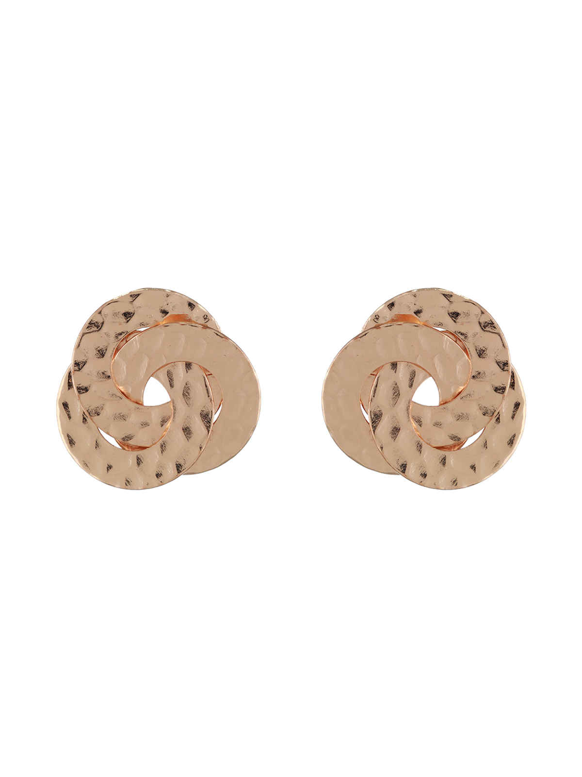 Priyaasi Tangled Love Rose Gold-Plated Stud Earrings