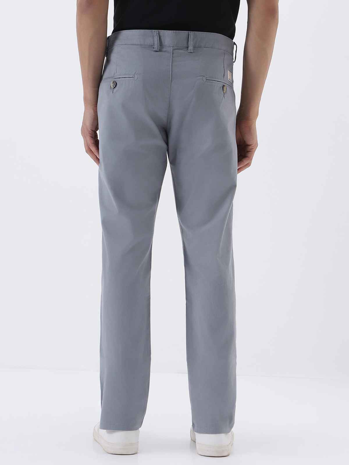 Urbano Fashion Men's Chinos Trousers Cotton Slim Fit Casual Stretch | Light Blue | 34