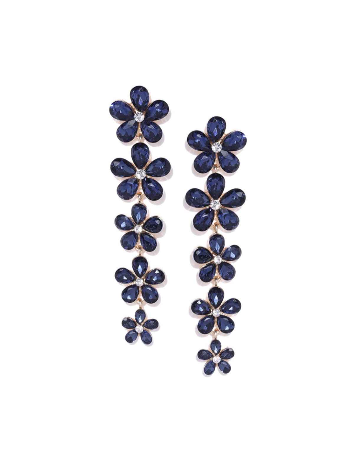 Youbella Aaa Swiss Zircon Earings Fashion Earrings For Girls And Women (Blue)(Ybear - 32178)