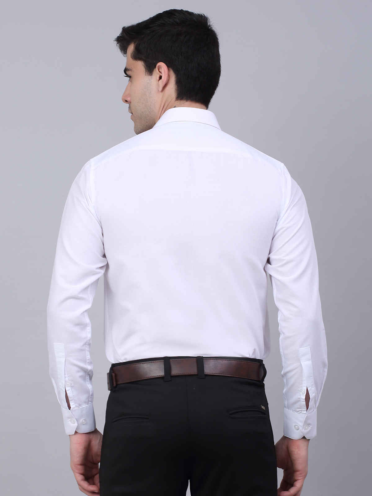 Indian Needle Men's Satin Finish Shirt | White - M