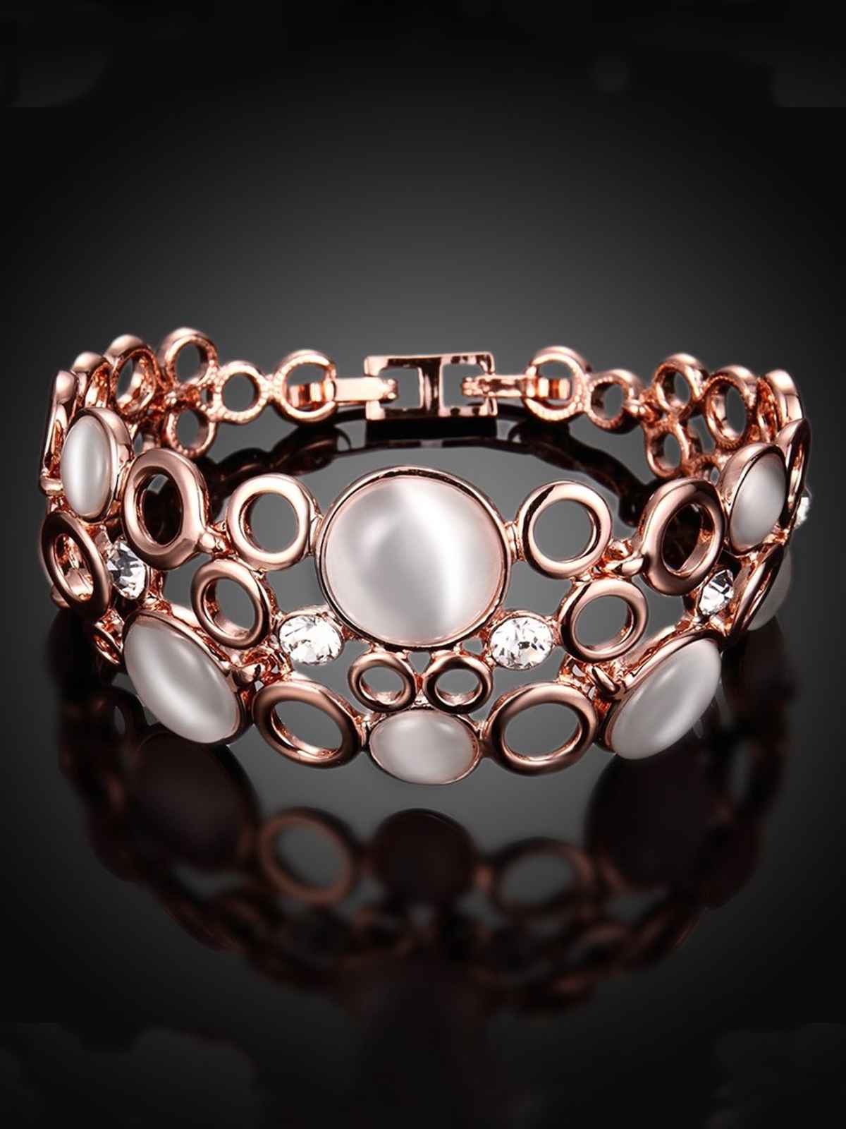 YouBella Latest Design Party Wear Jewellery Gold Plated Charm Bracelet for Women (YBBN - 91640)