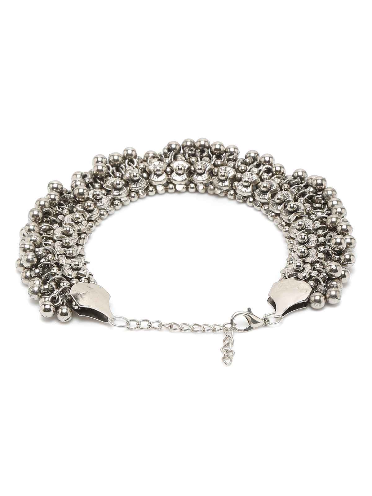 Youbella Jewellery German Tribal Stylish Handmade Anklets For Girls And Women (Silver)(Ybank - 60026)