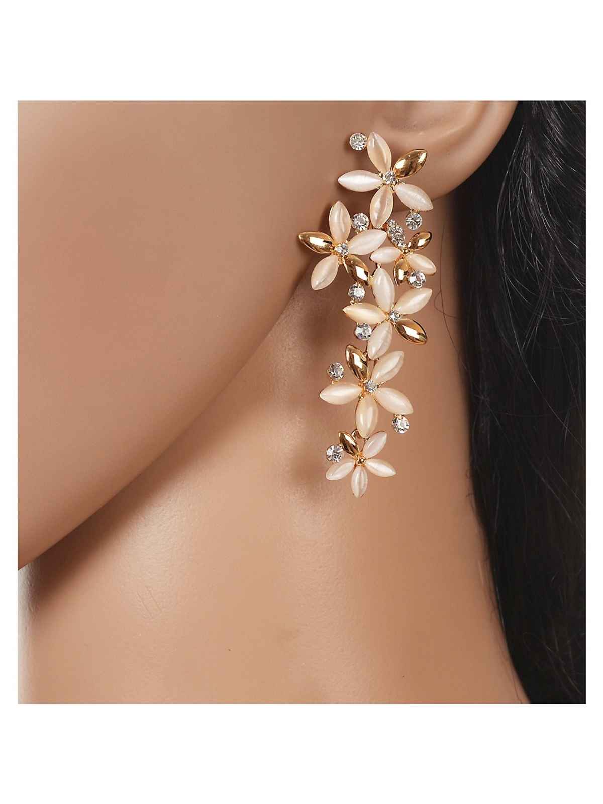 Valentine Gifts : YouBella Jewellery Designer Hanging Earrings for Girls and Women (YBEAR - 31243)