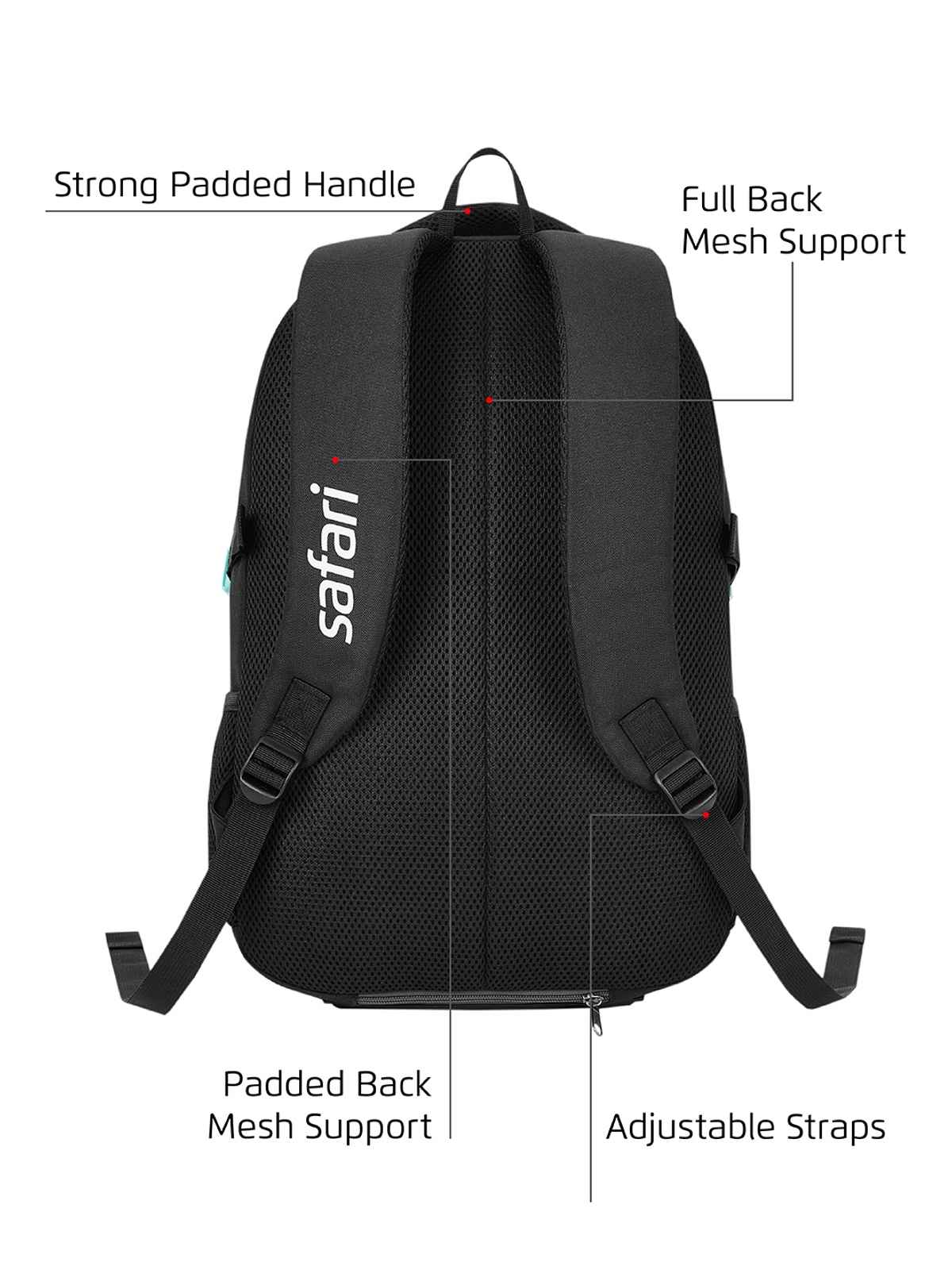 Safari Unisex Solid Polyester 30 L Top Handle Laptop Backpack | Black - 19 Inches