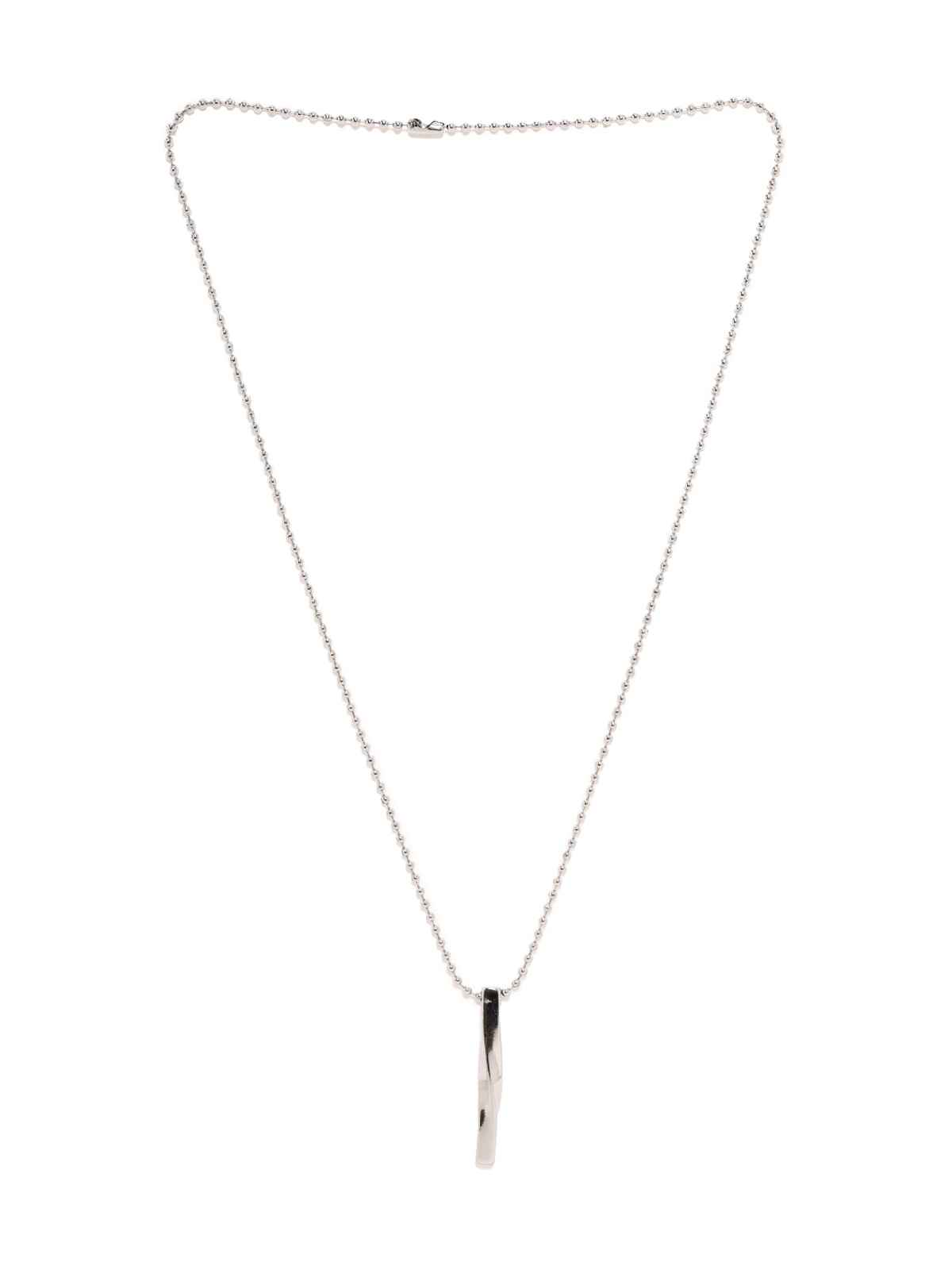 Priyaasi Men's Silver Stainless Steel Pendant Chain (Bd-Ch-10118)