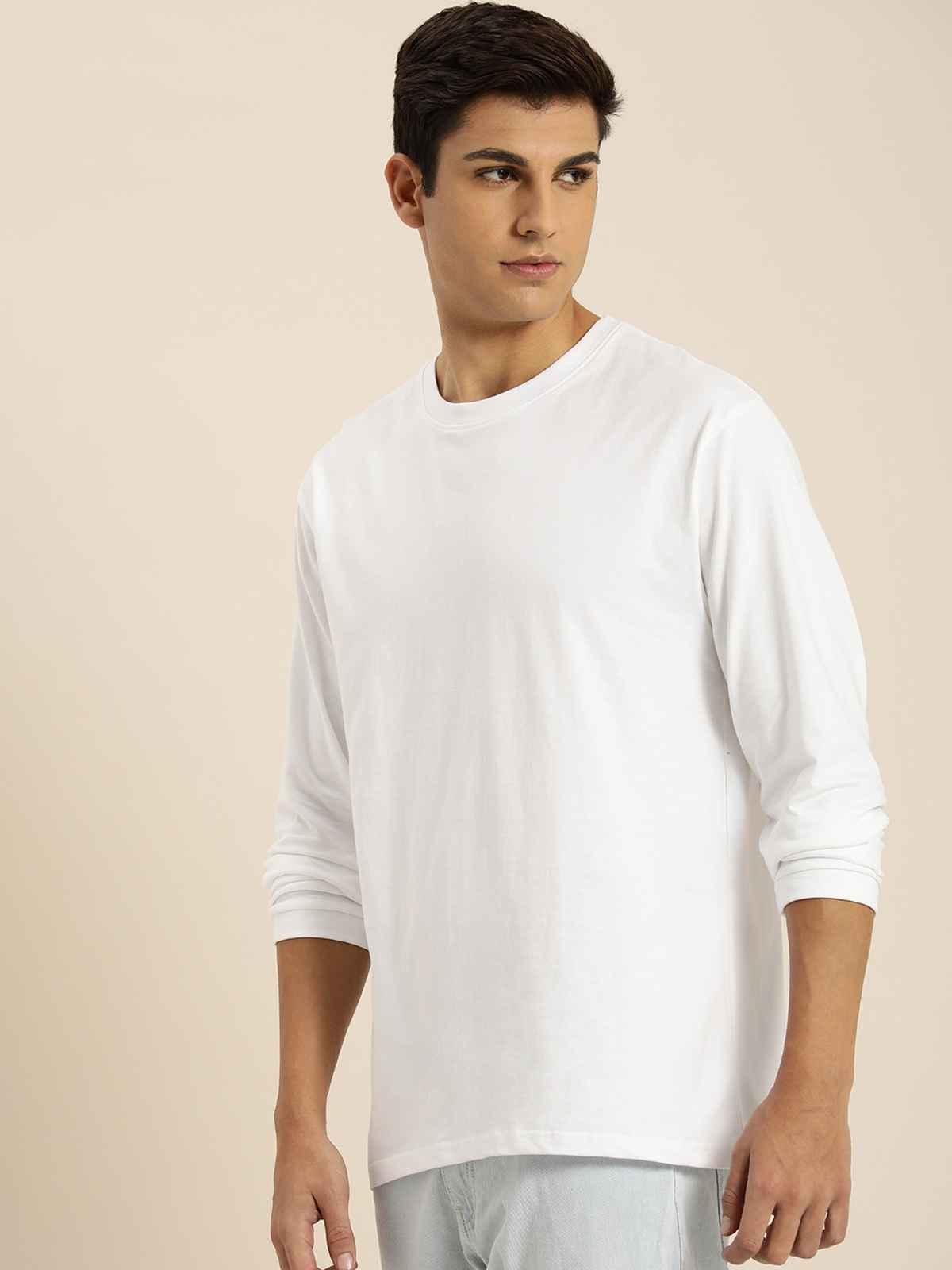 Dillinger Men's Long Sleeve Oversized T-shirts | DMOVFS067WHT | White - S