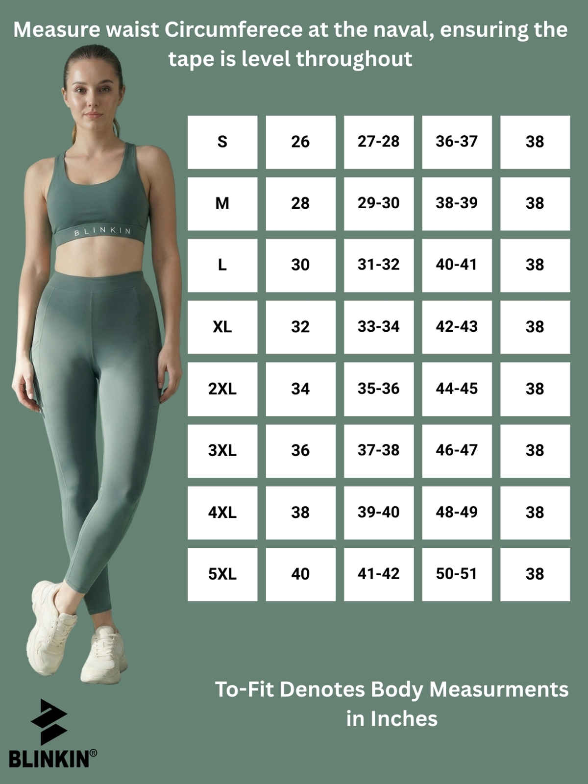 Blinkin Women's Gym Pants & Tights - Dark Green | Stretchable | With Side Pockets | S
