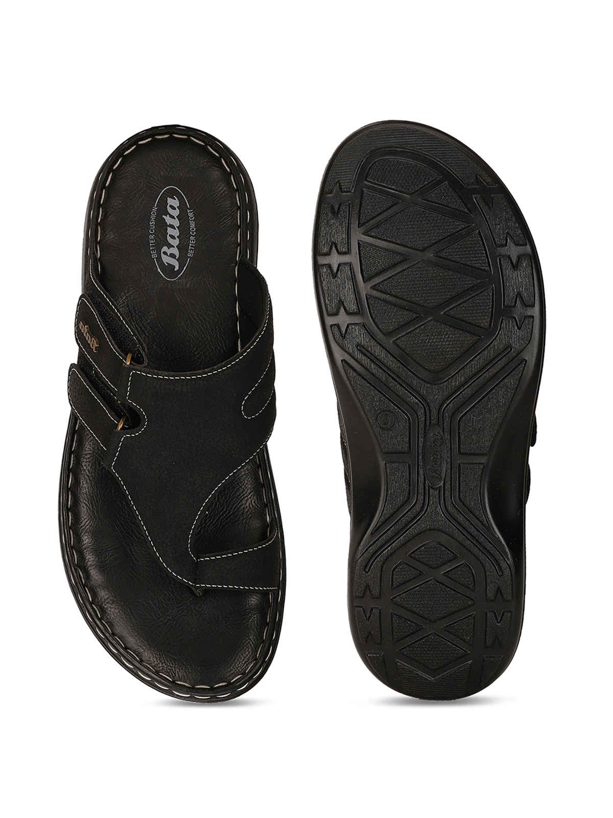 Bata Black Casual Thong For Men | UK 7