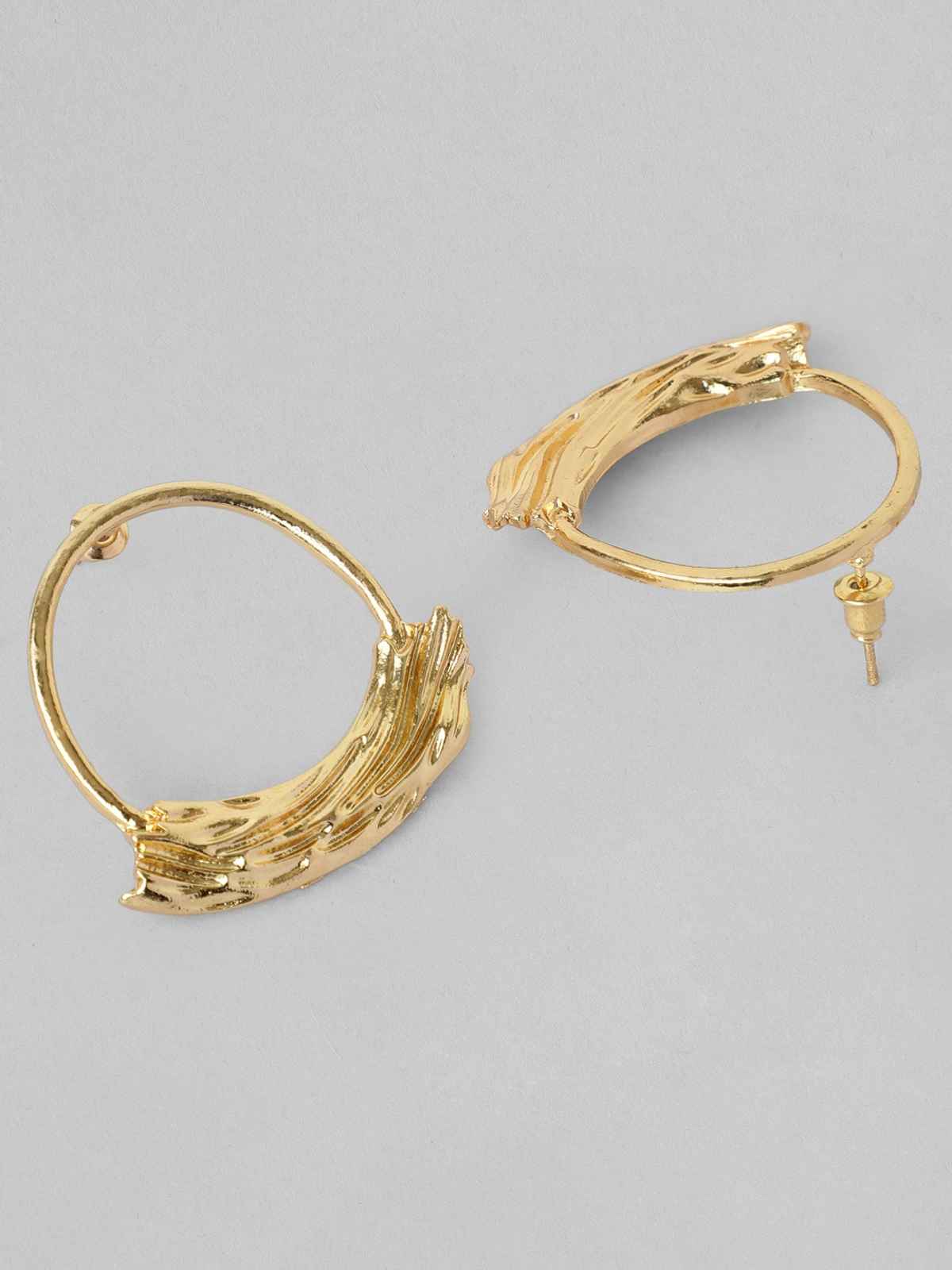 Rubans Gold-Toned Handcrafted Classic Drop Earrings
