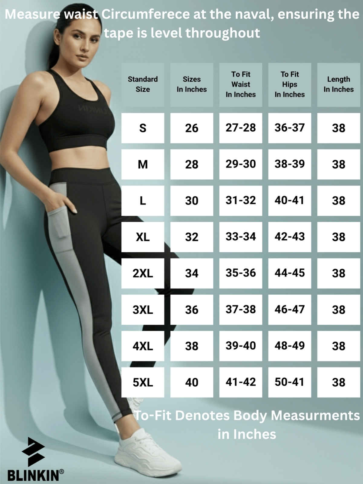 Blinkin Women's Gym Pants & Tights - Black | Grey | With Side Pockets | Ideal For Yoga | M