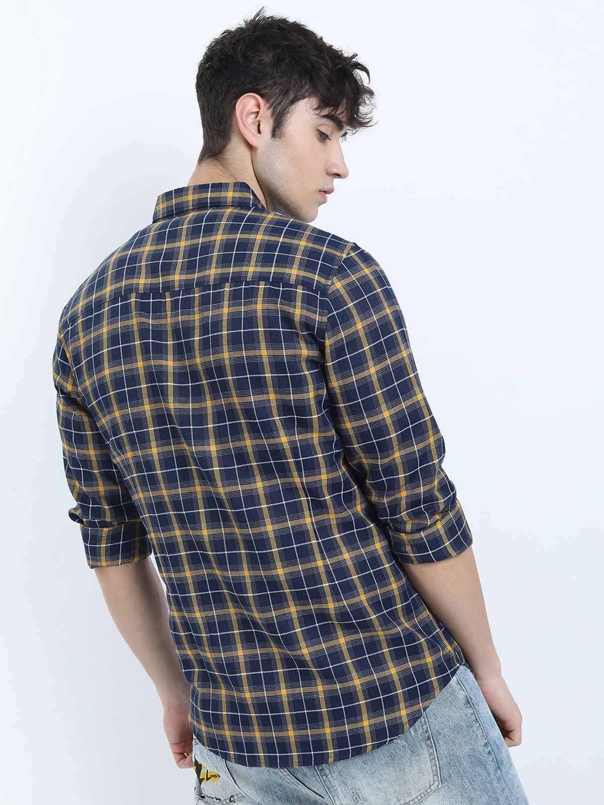 Ketch Men Slim Fit Tartan Checks Checked Casual Shirt | Multicolor | L