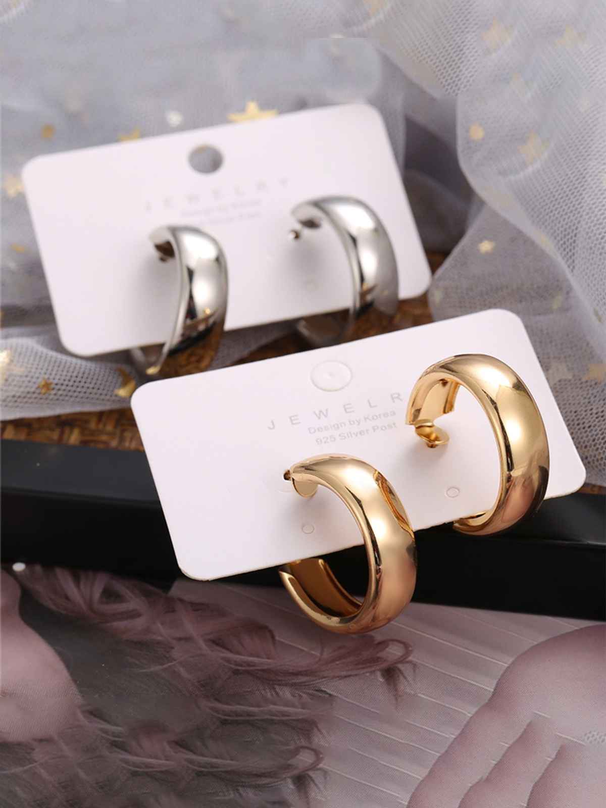 YouBella Jewellery Celebrity Inspired Hoop Earrings for Girls & Women (YBEAR - 32938)