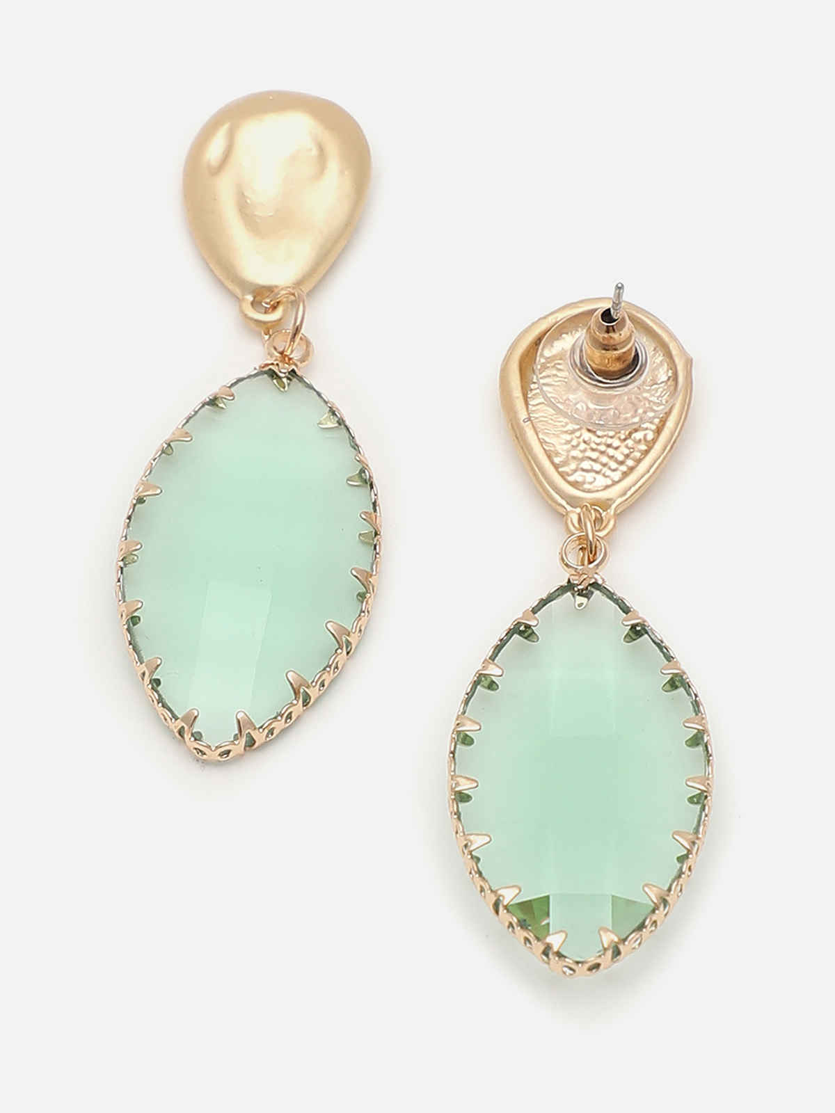 Sohi Gold-Plated Contemporary Drop Earrings