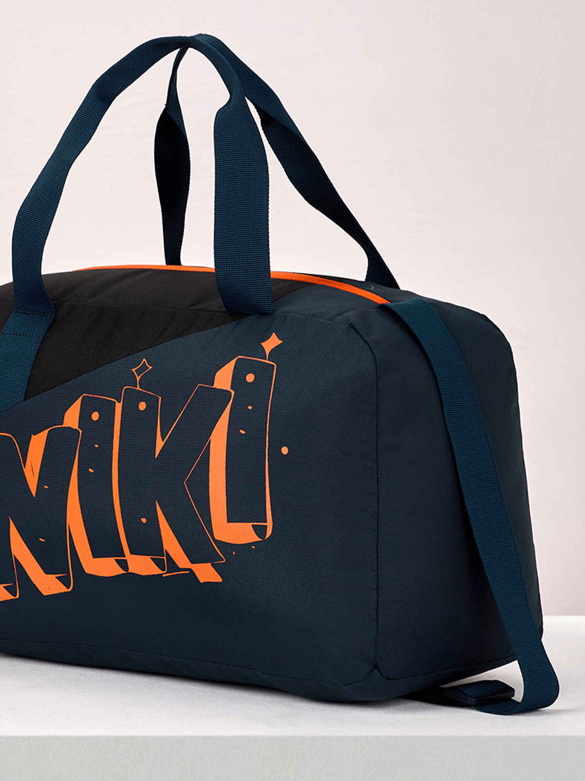 Wildcraft Unisex Color Block Polyester Duffel Bag | Navy and Black - 22 cm