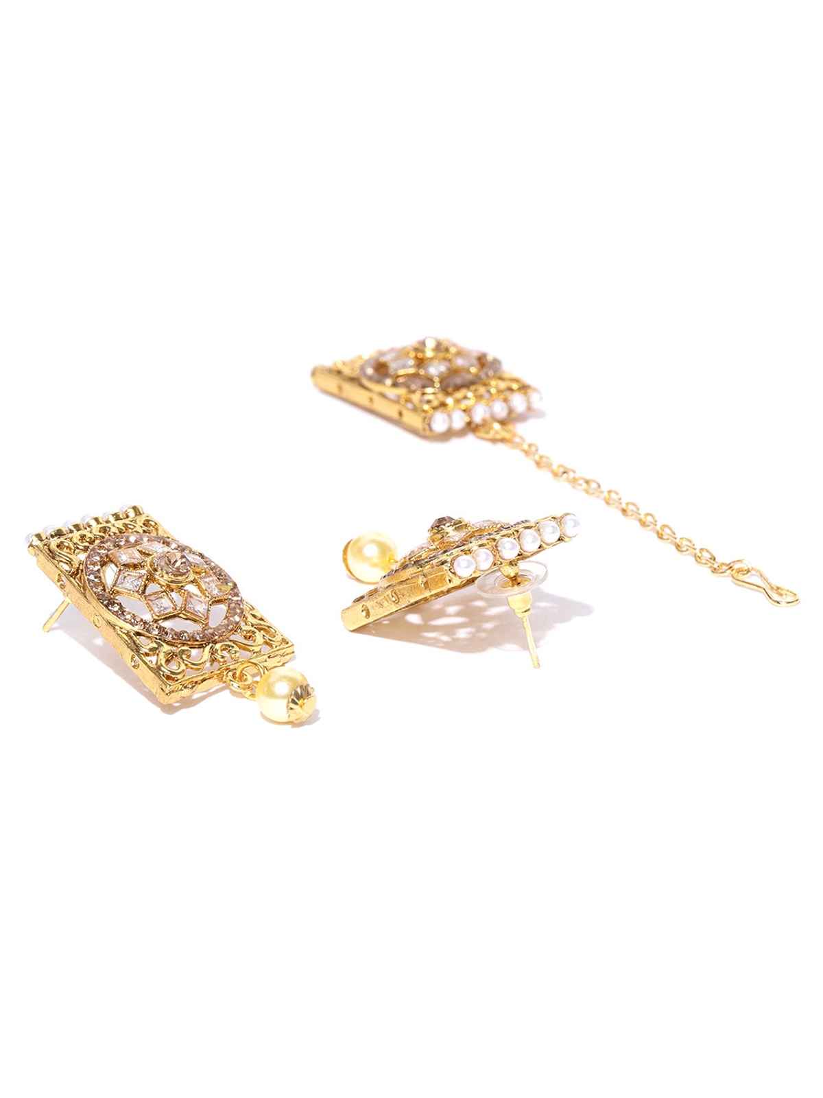 Priyaasi Gold-Plated Stones Studded Choker Set With Mangtika