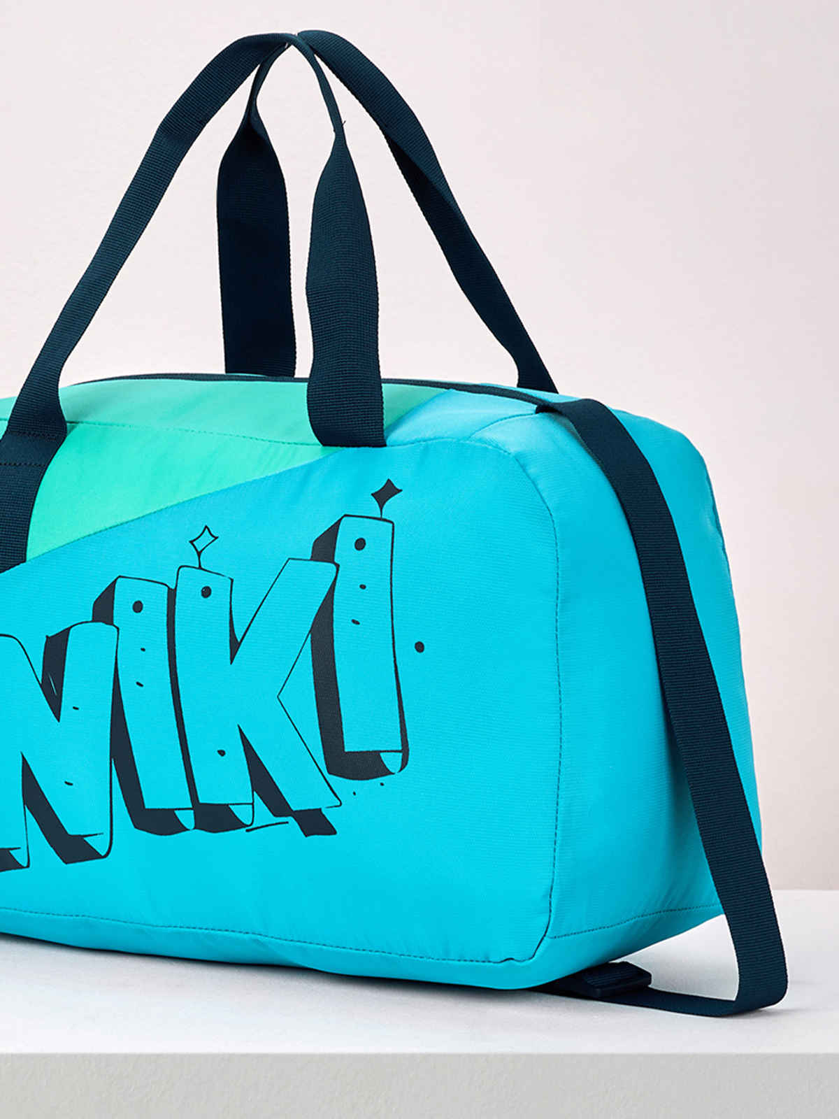 Wildcraft Unisex Color Block Polyester Duffel Bag | Turquoise - 22 cm