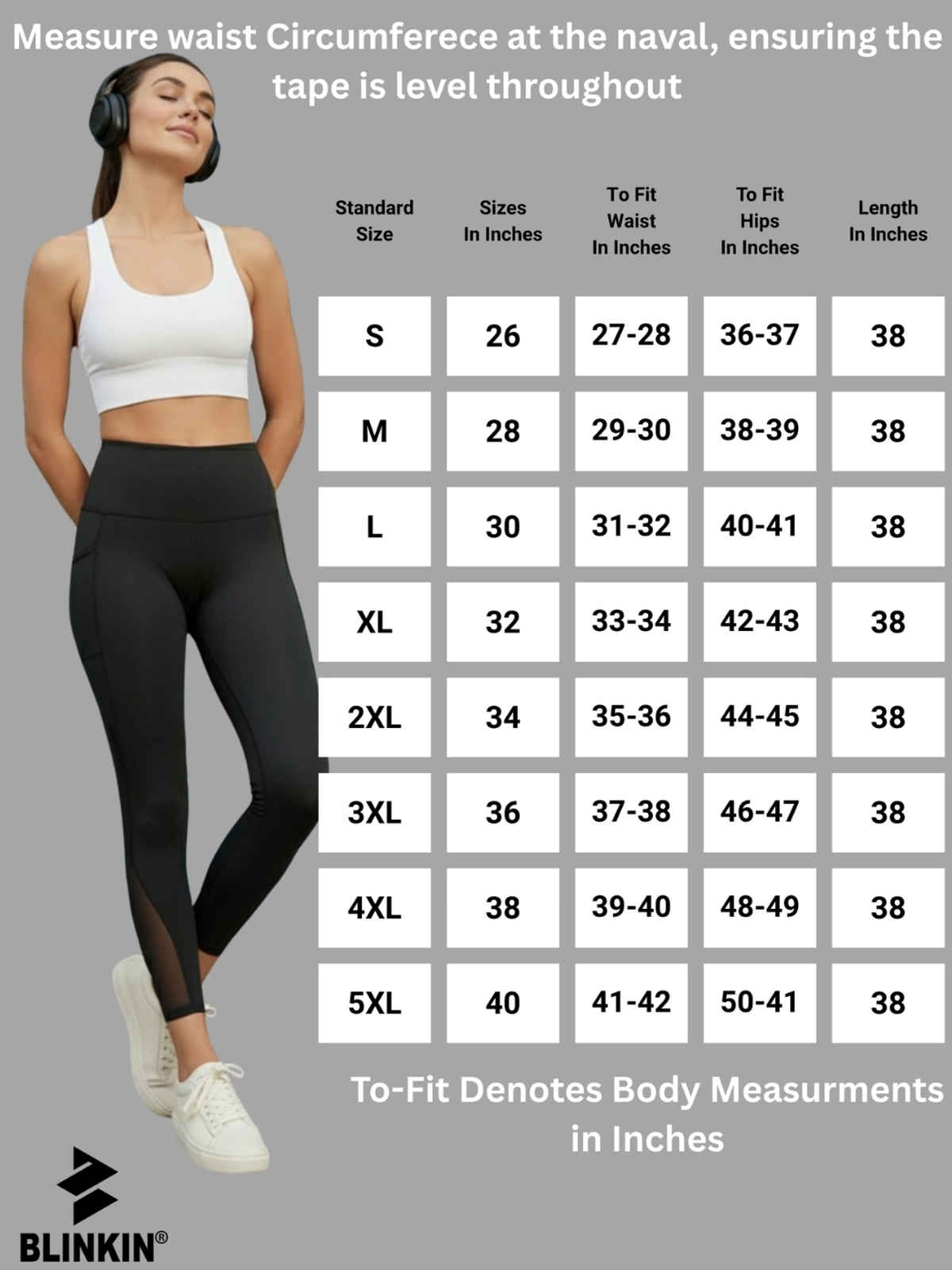 Blinkin Women's Gym Pants & Tights - Black | Workout | With Mesh Insert & Side Pockets | M